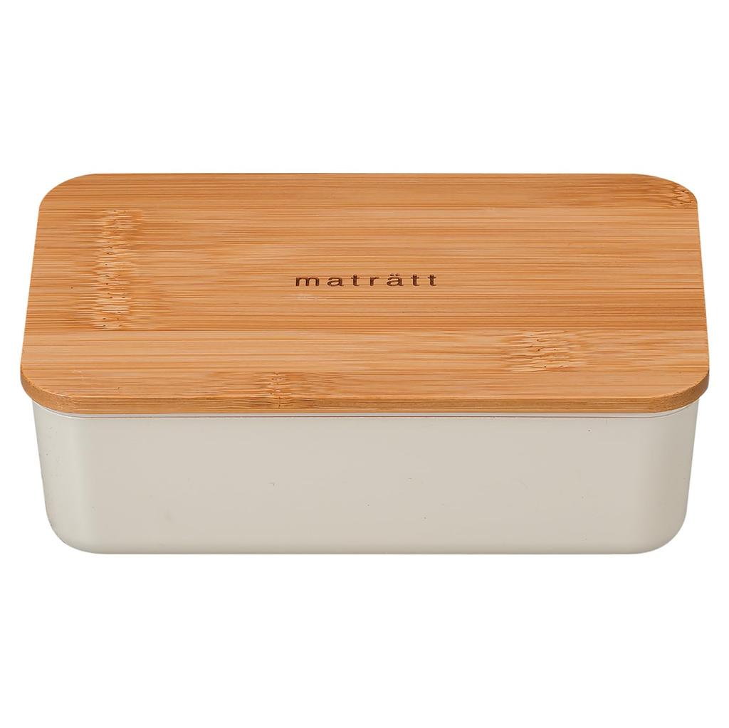 Masakazu Mosle Long Rectangular Lunch D17 27431 Single-Tier Box, Ivory, Size Approx. W11.2 H5.3