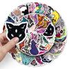 50 Scary Cat Stickers for Halloween Decoration, Creative Waterproof Planner, Water Cup and Suitcase Stickers