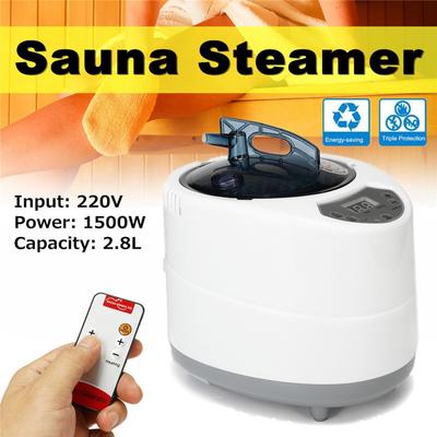 1500 W 220 V 2,8 l tragbarer Sauna-Dampferzeuger mit Fernbedienung, leistungsstarke Dampfmaschine