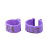 100PCSCelsiusBag 16MM 001-100 Numbered Plastic Poultry Chickens  s Goose Leg Bands  s(Red)