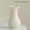 Nordic White Ceramic Vase for Fresh or Dried Flowers – Creative Tabletop Decor for Living Room