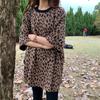 IELGY T-shirt da donna Stampa leopardata Top Lunghezza media Stile Harajuku Largo Maniche corte Base Moda casual