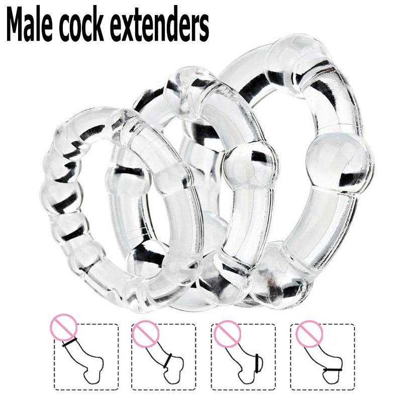 3 Pcs Silicone Cock Ring Set Delay Ejaculation Stronger Erection Penis Ring Enlargement Adult Sex Toys For Men 18+