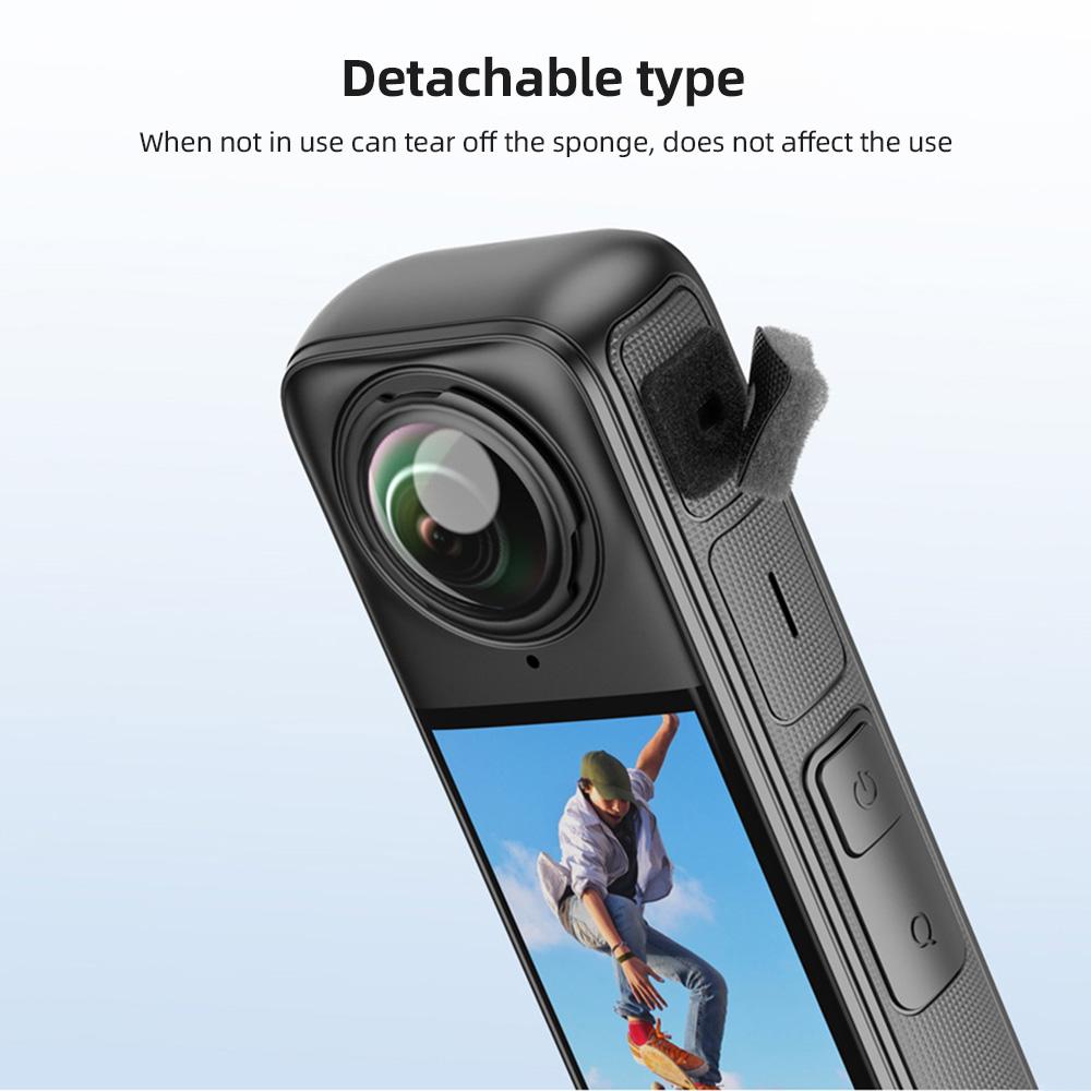 VRIG Mic Wind Muff Microphone Windscreen Microphone Windshield Replacement for Insta360 X4 X3 Accessories