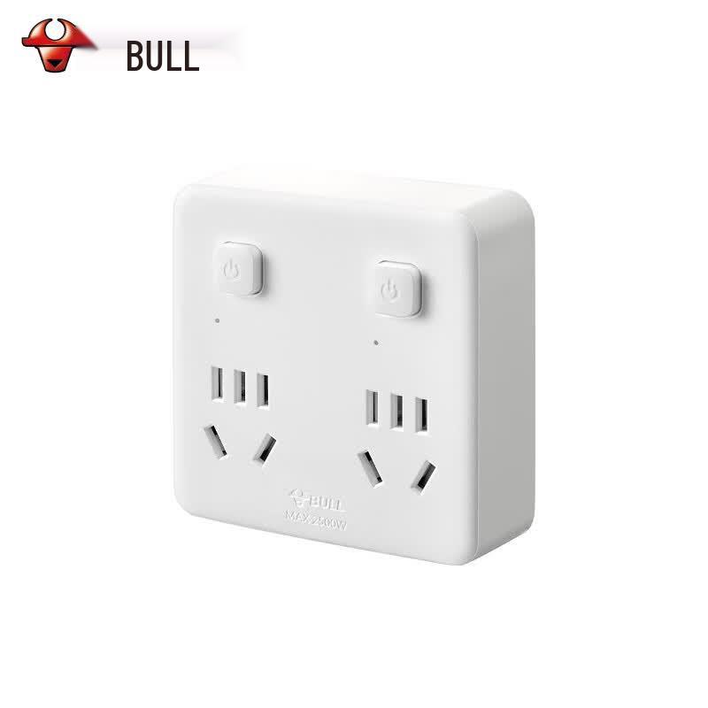 BULL 2-Outlet Multi-Function Plug Adapter CN plug (adapter included)