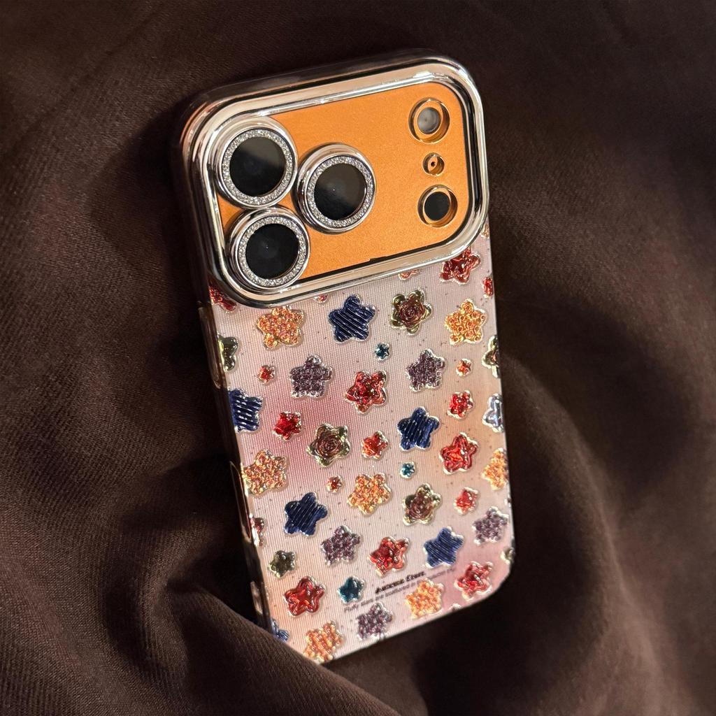 Creative Colored Star Phone Case Compatible with iPhone 16, iPhone 17, and iPhone 17 Pro Max