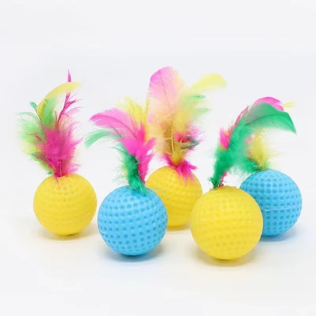 IpetboomCat Golf Balls for Indoor Toys, Interactive Ball Toys for Exercise Pounce Entertainment, Random Color