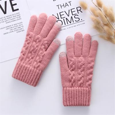 Women Multi-function Riding Screen Cute Winter Gloves Soft Warm Mitten