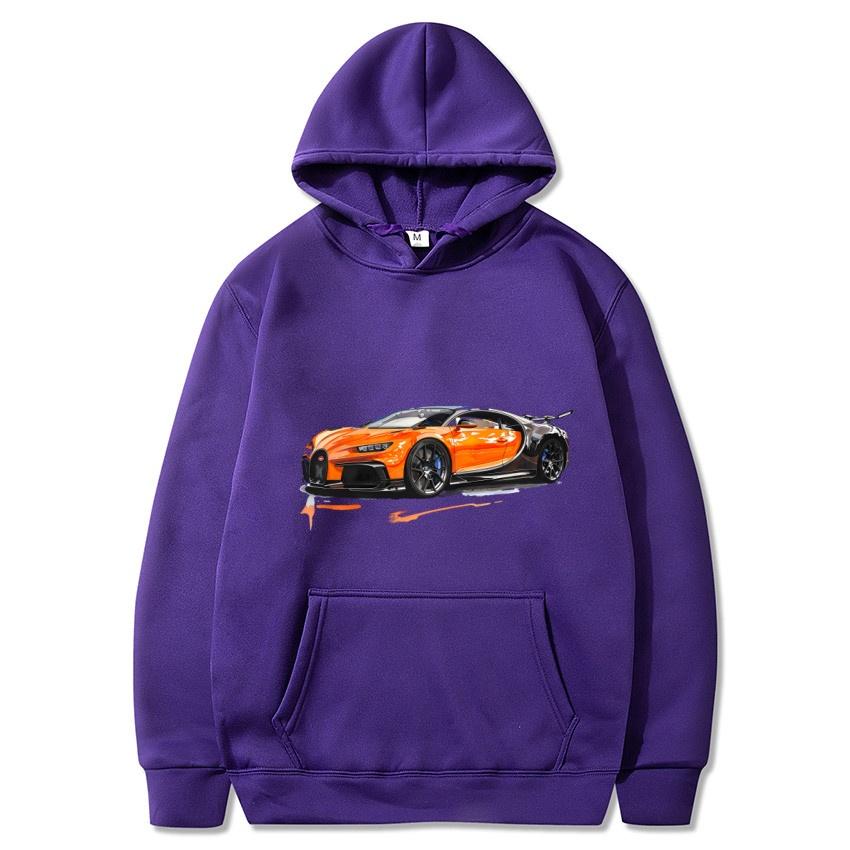 Autumn and winter sports cars, luxury cars, printed hoodies, men's and women's long sleeved streetwear, hip-hop warm hoodies