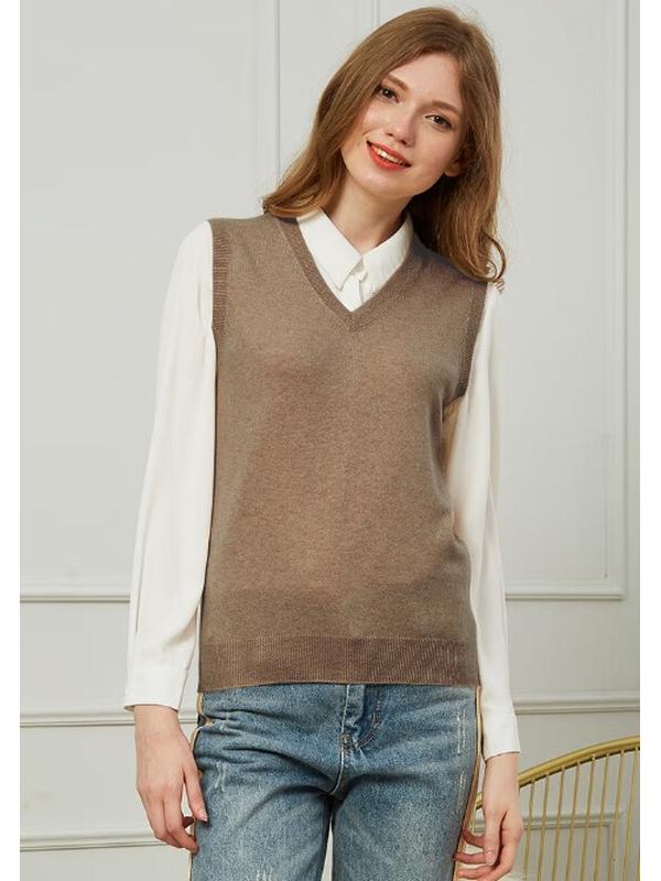 Hengyuanxiang Women's Wool Knit Pullover Sweater Vest