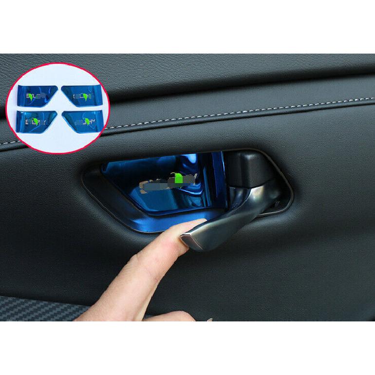 For Nissan Sylphy Sentra  blue titanium Interior door bowl sticker trim 4pcs