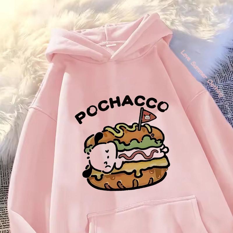 Худи для девочек Толстовка pochacco Милая толстовка Одежда Каваи Толстовка для девочек Весенне-осенняя толстовка Детские топы 160