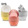 100Pcs Cake Cups Grease-Proof Heat Resistant Aluminum Foil Cupcake Liners Wrappers Baking Supplies
