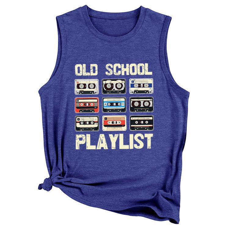 Regata Feminina Old School Playlist Sem Mangas - Moda de Verão