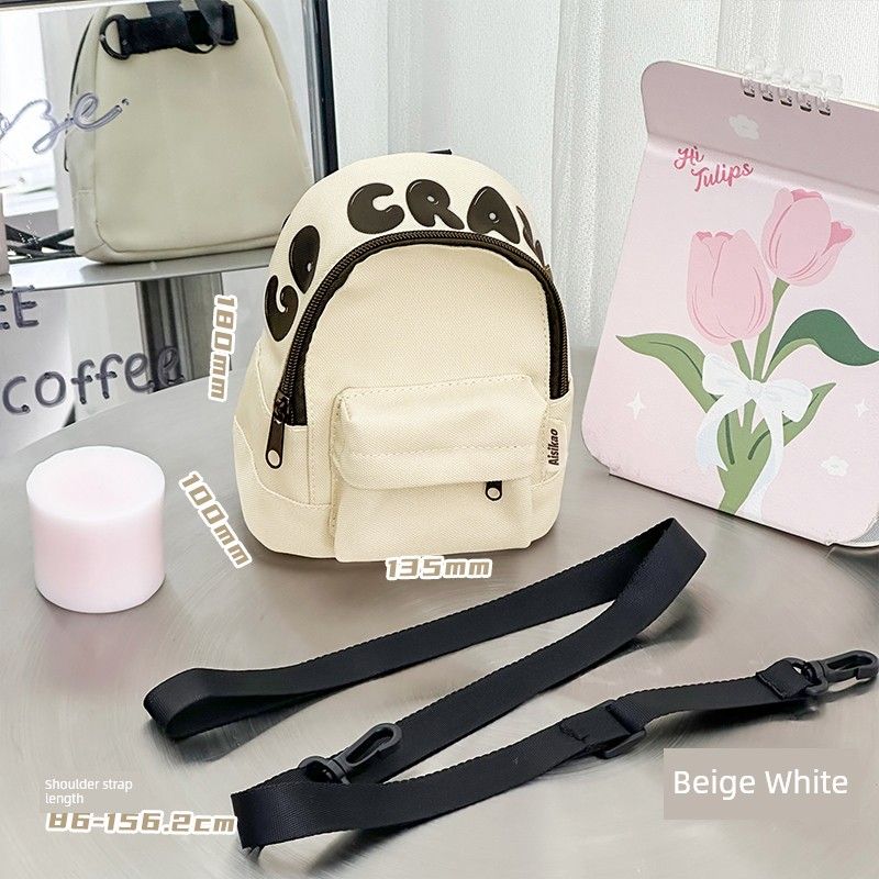 

Cute Schoolbag Pencil Case Crossbody Junior High School Girls Ins Good-looking 2025 New Arrival Large Capacity Pencil Stationery Box Creamy-white dual-use pencil bag backpack]