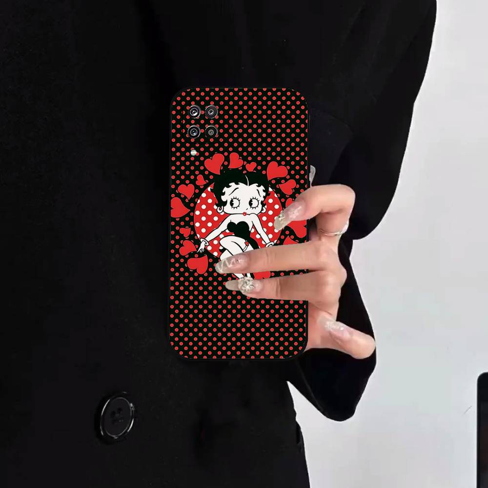 A-betty Boop-S Phone Case For Samsung S24/S25/S22 S30/A51 52/Lite/Ultra/5G/Plus/FE - Slim Shockproof Black Protection