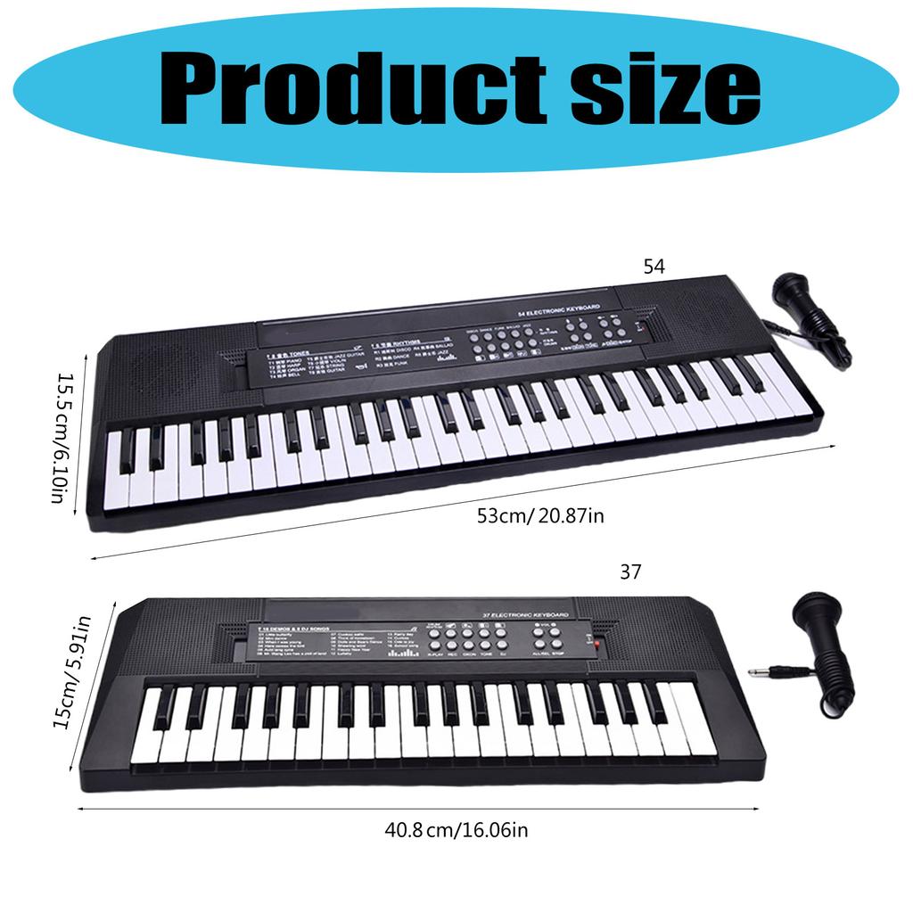 Portable Electronic Digital Piano 37/54 Key Keyboard Piano Musical Instrument Kids Toy Kids Beginner Electronic Piano