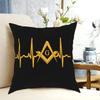 Heartbeat Freemason Throw Pillow Cover Cushions for Sofa Masonic Mason Fashion Cushion Covers