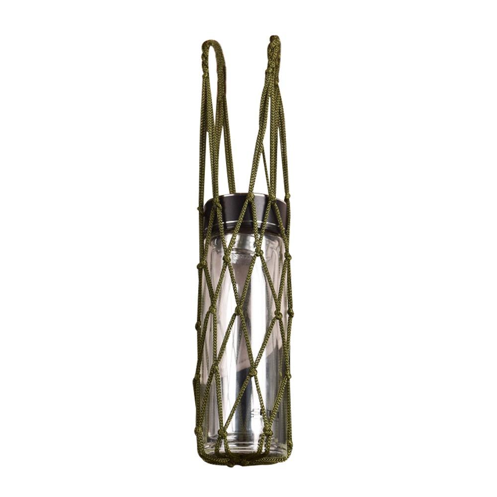 Useful Hand Woven Water Cup Mesh Bag Manual Nylon Material Cup Sleeve Weave Cotton Rope Cup Accessories Water Cup Cover