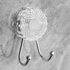 2Pcs Double Hook Wall Hooks No Punching Towel Hook Suction Cup Strong Load Bearing Hanger Waterproof Rustproof Adjustable Hanging Hook for Bathroom