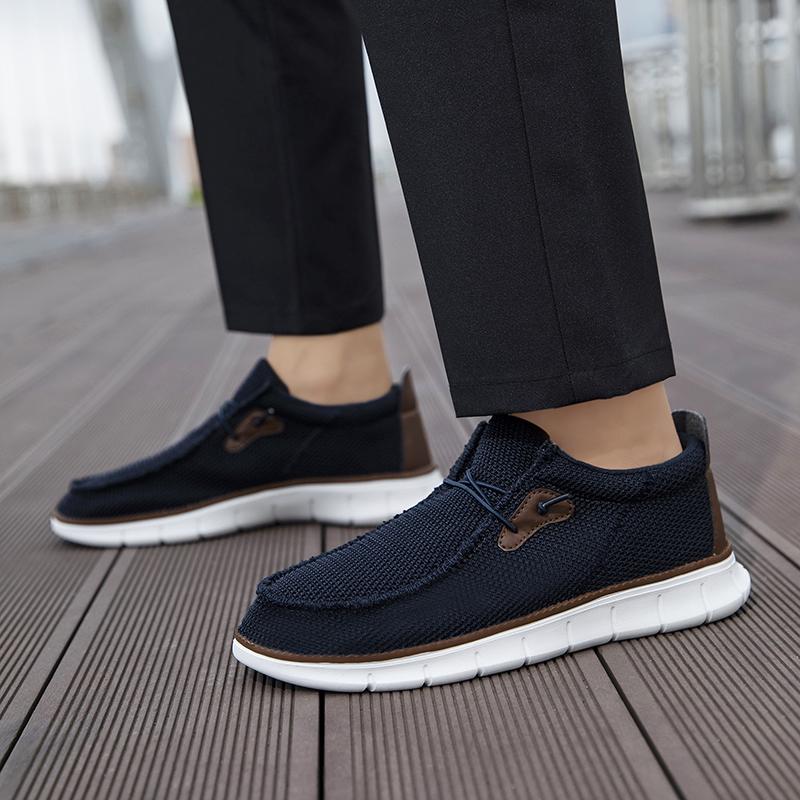 New Fashion Mens Loafers Shoes Casual Breathable Barefoot Wide Toe Comfortable Ultralight Men's Walking Footwear Shoe Size 39