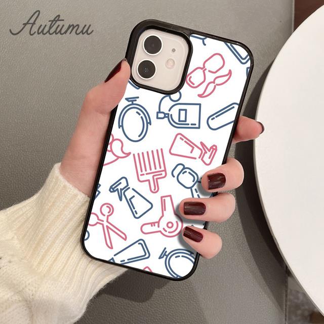 

Barber Scissors Hairstylist Salon Phone Case for iPhone 17 Air 15 16 16e 11 12 13 14 Pro Max Plus Cover coque Fundas iPhone 13