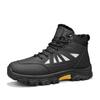 Large size warm and velvet men's shoes medium top outdoor hiking shoes platform cotton shoes casual non-slip snow boots