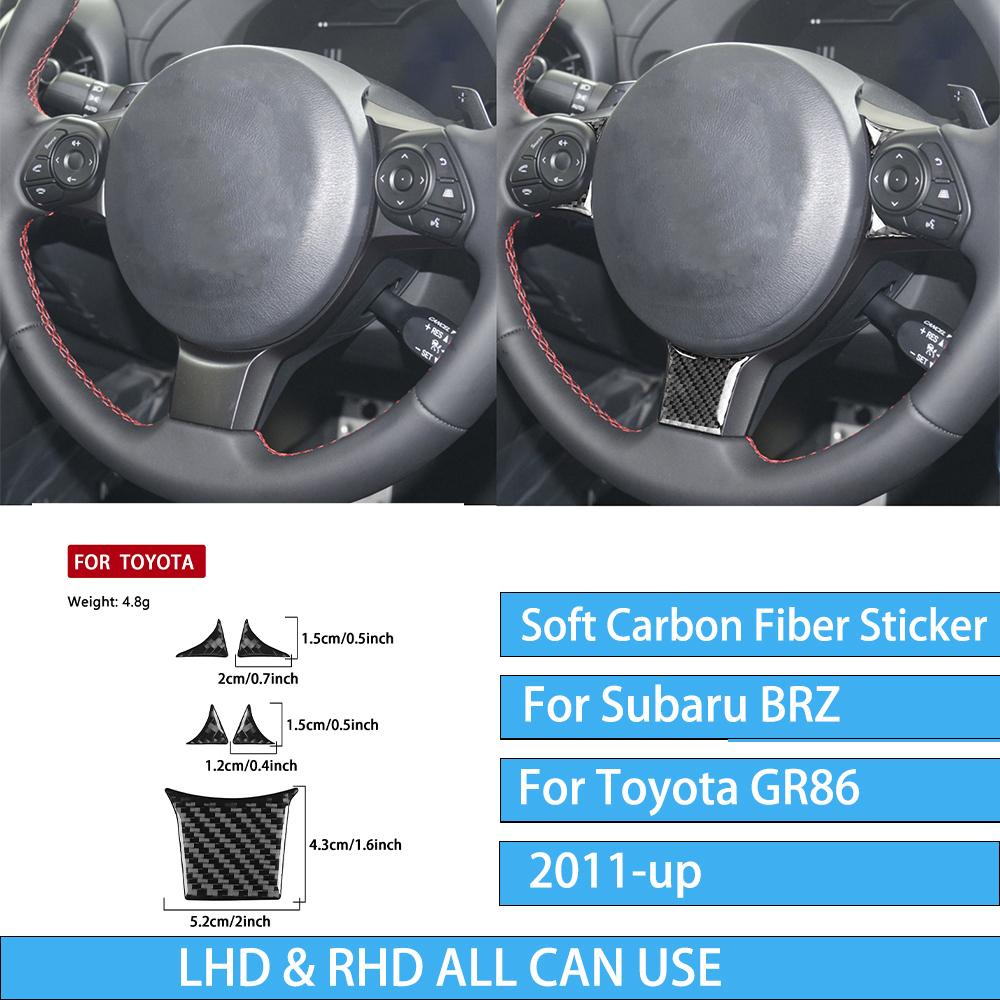 For Subaru BRZ/ For Toyota GR86 -up Carbon Fiber Decal Car Center Console Shift Panel Interior Decorative Stickers