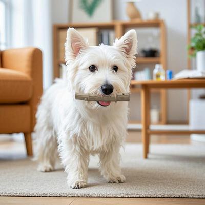 Bone Shaped Dog Toy Wooden Dog Chew Toy Puppy Teething Toy for Aggressive Chewers Dogs Teeth Cleaning Entertainment