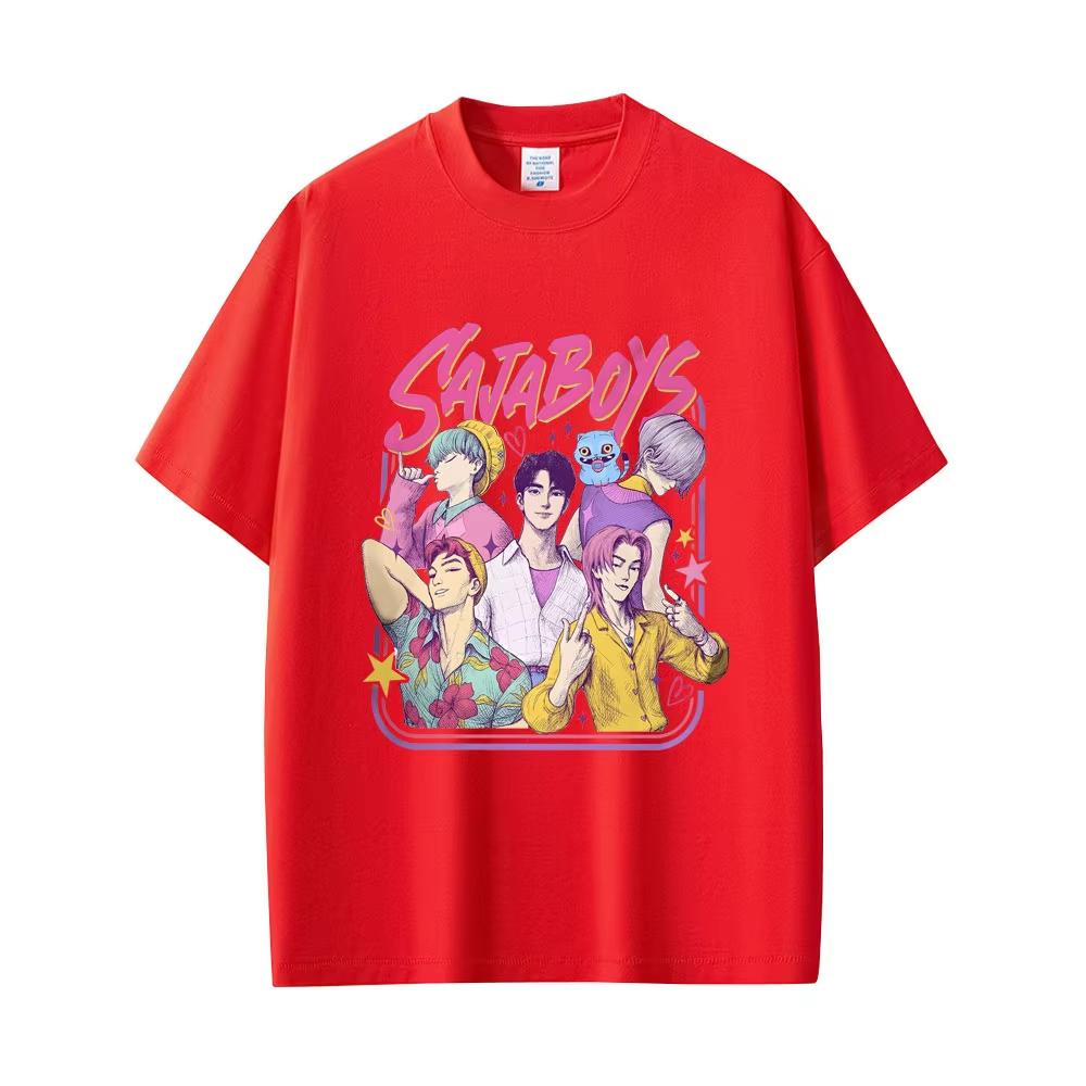 New Kpop Demon Hunters Saja Boys T-shirt Summer Men Women Cartoon Fashion Trend Tshirt Tops Female High Quality Cotton T Shirts