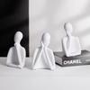 European Style Ceramic Figure Sculpture Handicraft Black and White Human Body Ornaments Abstract Art Living Room Office Ornament