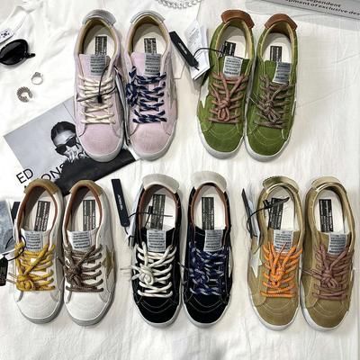 Star Old Little Dirty Shoes Lace-up Commuting Flats Retro Niche Versatile Color Matching Forrest Gump Shoes German Training Shoes Women