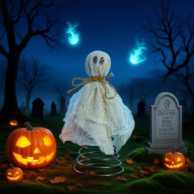 Halloween Ghost Tree Topper Spooky Small Gauze Ghost Christmas Treetop Ornaments for Halloween Party Home Decor