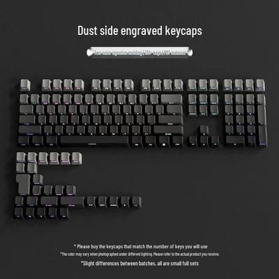 Touches PBT Translucides Imprimées sur le Côté Arctic, Interrupteur Magnétique, Hauteur Originale, Jeu de 130 Pièces