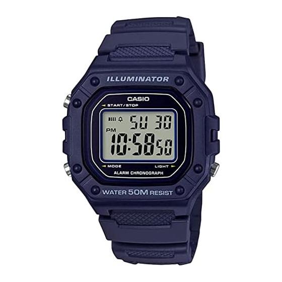 [Casio] СТАНДАРТНЫЙ ЦИФРОВОЙ Casio Standard Digital W-218H-2A Часы Мужские Женские Дешевые Casio Дешевая Цена Темно-синий [Параллельный Импорт]