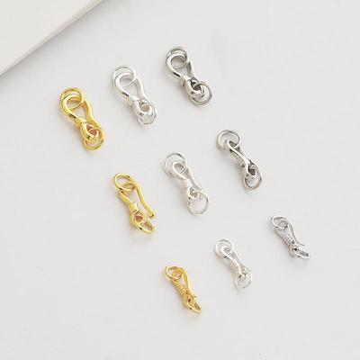 DIY Schmuckverbinder: S925 Sterlingsilber vergoldet S, Fragezeichen und Verschlüsse für Armbänder und Halsketten.