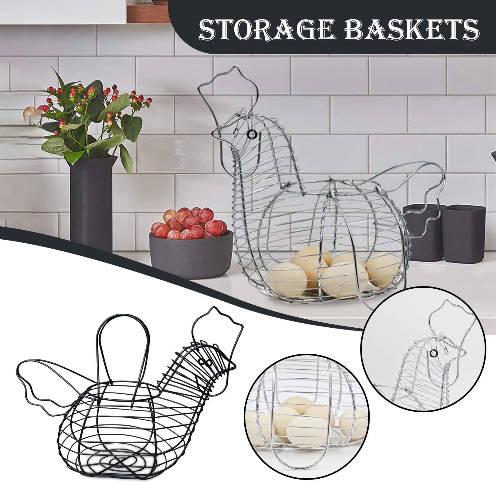 

Iron Creative Fruit Basket Basket Hen Decoration Storage Snack Basket