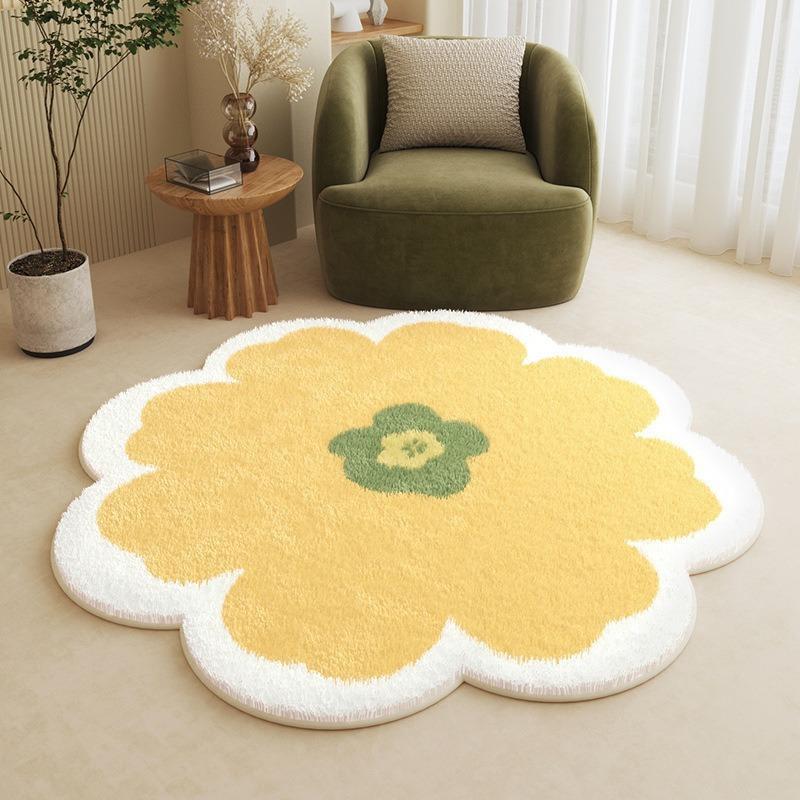 Autumn/Winter Warmth Floral Living Room Carpet Bedroom Side Rug Vanity Table Computer Chair Home Decoration