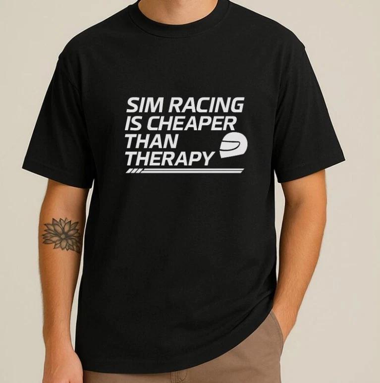 

Футболка Sim Racing Therapy: Забавный подарок для геймера L