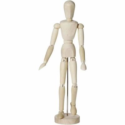 Houten gearticuleerd manequin - Man - 30 cm - Wit - Ideaal voor tekenen