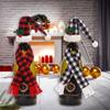 Table Decorations Christmas Wine Bottle Cover Xmas Gift Christmas Decoration Wine Bottle Bags Red Black Mini Christmas Hat