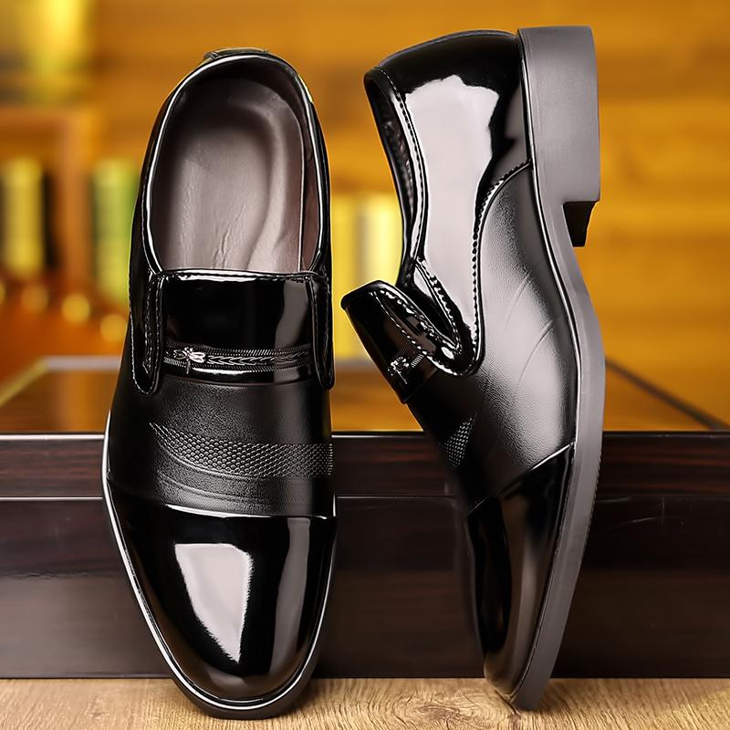 Hochwertige Leder Herren Freizeitschuhe Atmungsaktiv Formell Herren Kleiderschuhe Italienischer Luxus Slipper Rutschfest Herren Fahrschuhe