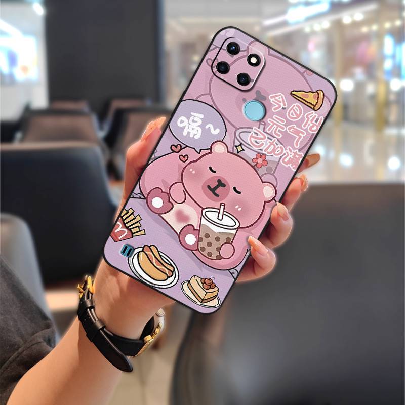 Silicone Couple Phone Case For OPPO Realme C21Y/C25Y Anti-dust Dirt-resistant Back Cover Waterproof Cute Full wrap TPU