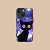 Luna Moon Cat Mobile Phone Case for iPhone 17 16 15 14 13 12 11 X XR XS 8 7 Air Pro Max Plus Mini Colorful Silicone Cover Cover