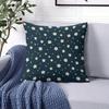 Daisy Dot Square Jacquard Pillow Cover for Sofa Office Waist Cushion Cover Home Decorative Pillowcase