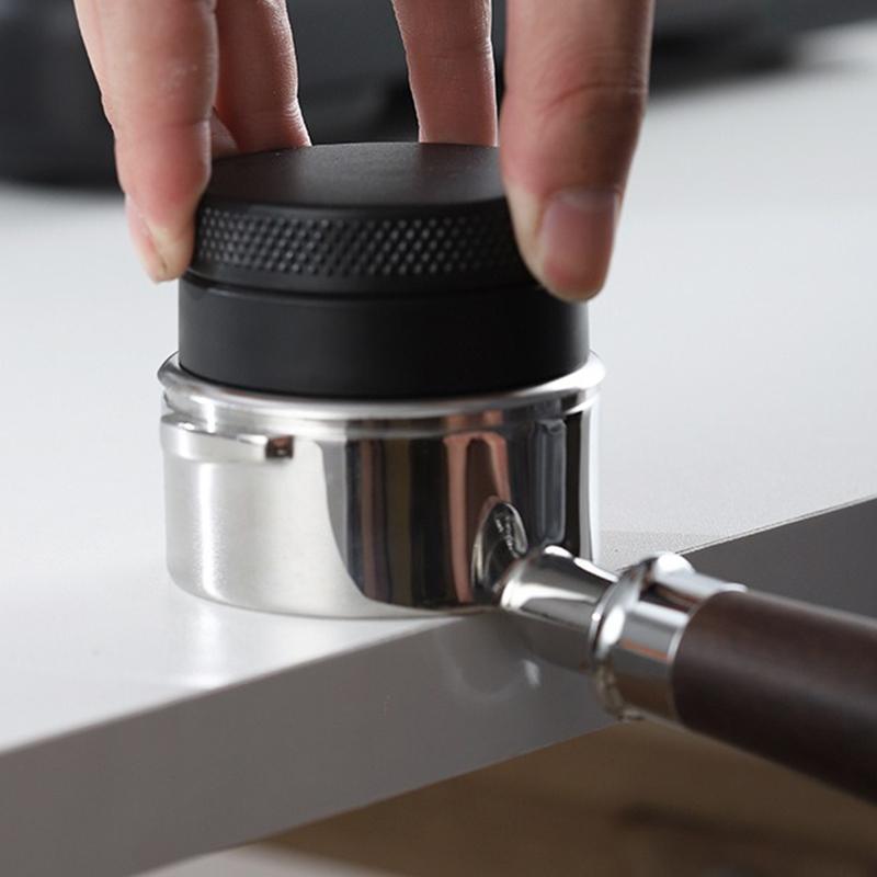 Coffee Distributor Espresso Distribution Tool/Leveler 3 Angled Slopes Adjustable Palm Tamper With Mat Fit 51/53/58mm Portafilter