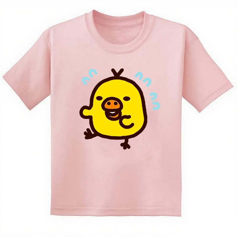 Gul Kyckling Barn T-shirt Sommar Pojkar och Flickor Casual Söt Färgglad Toppar Kläder O-Hals Kort Ärm Tonåringar Barn T-shirt