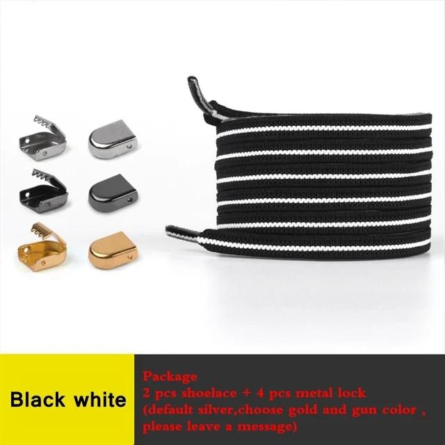 Colorful No Tie Flat Hiking Running Shoe Lace Elastic Shoelaces Outdoor Sneakers Quick Safety Flat Shoelace Kids Adult Lazy Lace