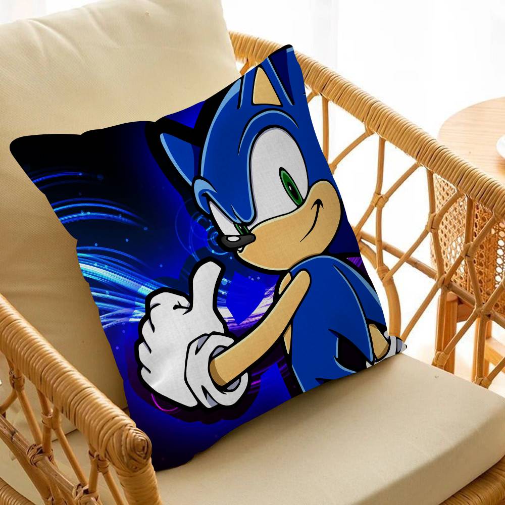 S-Sonic the Hedgehog Personalized Pillow Dust Cover Bedroom Kids Party Decoration Pillowcase Birthday Children Gift