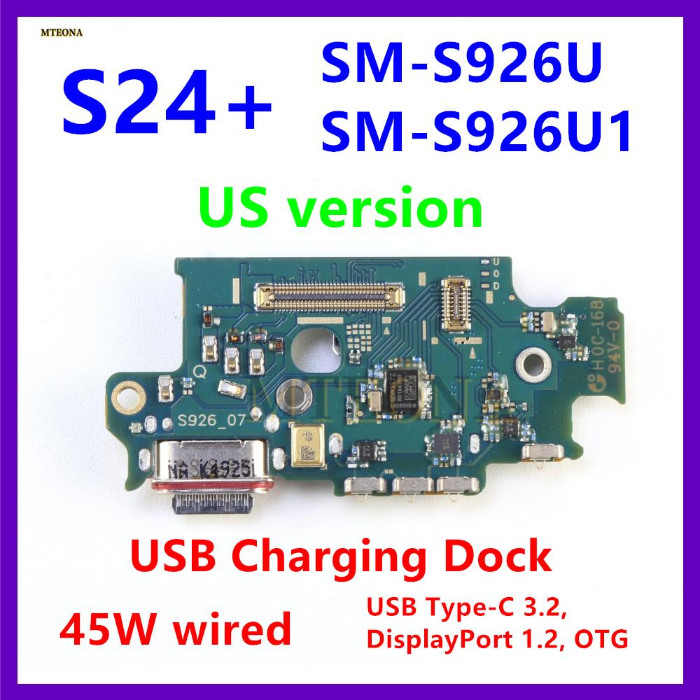 USB Charging Port Signal LCD Main Board NFC Coil Power Volume Flex Cable Earpiece LoudSpeaker Front Rear Camera For Samsung S24+
